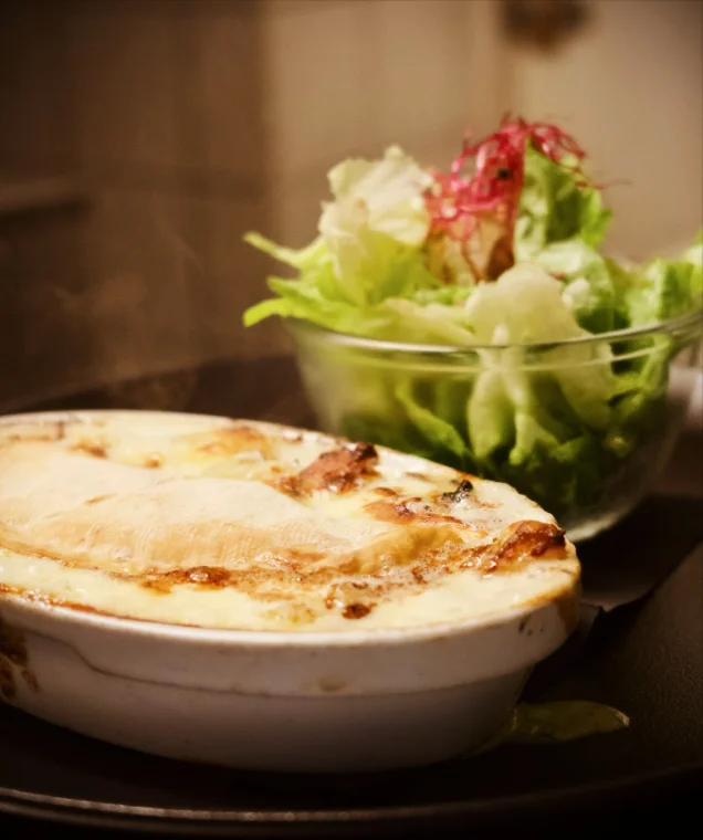 Homemade Reblochon tartiflette, La Cabane Annecy
